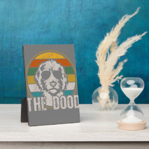 Der Dood Vintage Goldendoodle Golden Doodle Hund Fotoplatte