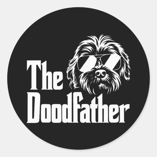Der Doodvater Goldendoodle Dog Doodle Vater Fan Runder Aufkleber (Vorderseite)