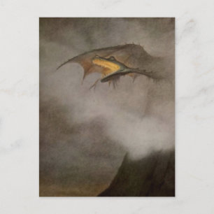 „Der Drache erwacht“ von Theodor Kittelsen Postkarte