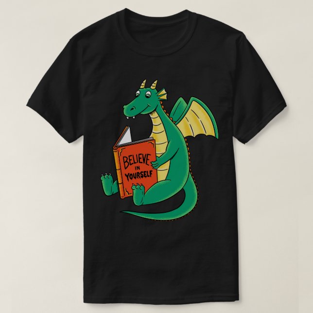 Der Drache glaubt an deinen T-Shirt (Design vorne)