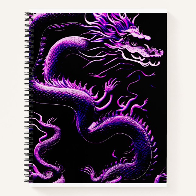 Der Drache Lila Notizbuch (Vorderseite)