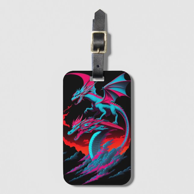 Der Drache Surf Rider Gepäckanhänger (Vorderseite Vertikal)