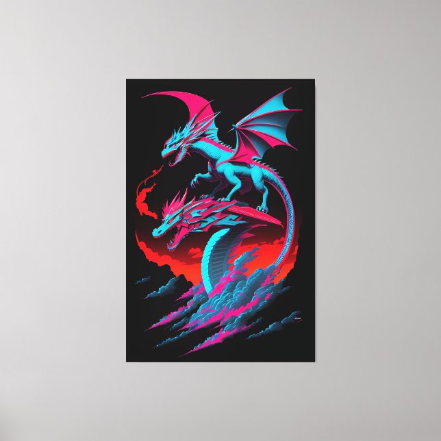 Der Drache Surf Rider Leinwanddruck (Vorderseite)