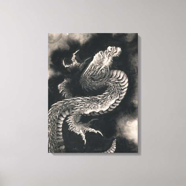 Der Drache von Katsushika Hokusai Leinwanddruck (Vorderseite)