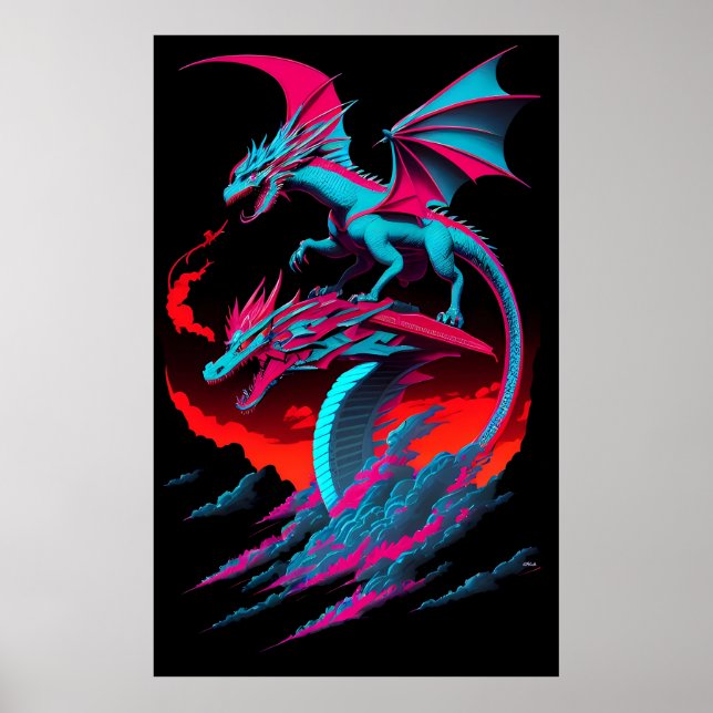 Der Drachen-Surf-Reiter Poster (Vorne)