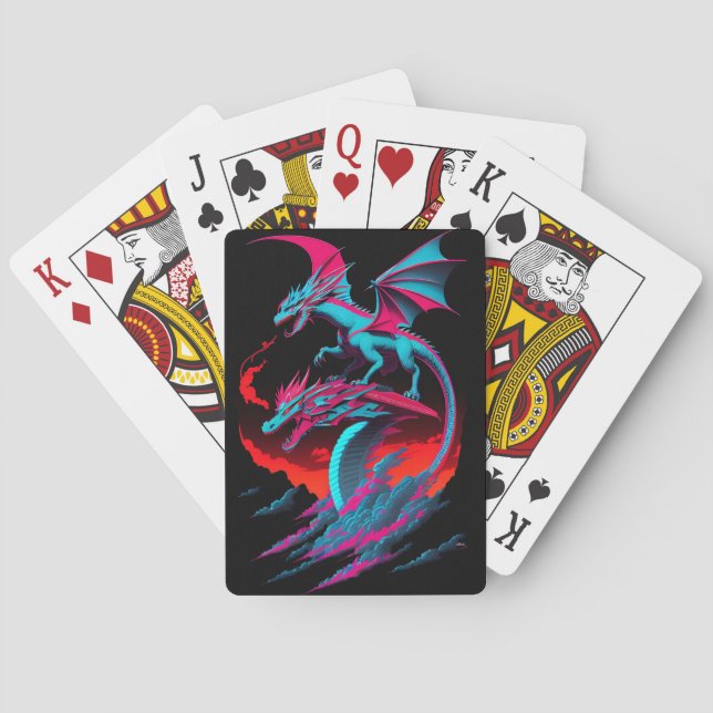 Der Drachen-Surf-Reiter Spielkarten (Rückseite)