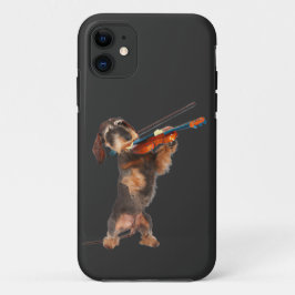Der Drahthaarterrier Dackel Violinist Case-Mate iPhone Hülle