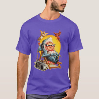 der DRAIN BAND RETRO VINTAGE SHARK BABY MASCOT fri T-Shirt
