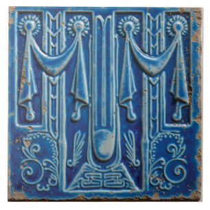 Der drapierte azurblaue Pavillon Fliese
