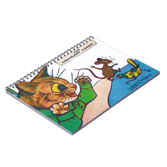 Der Dreamland-Maskottchen, Louis Wain Notizblock (Linke Seite)