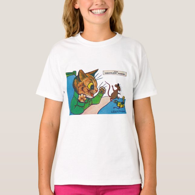 Der Dreamland-Maskottchen, Louis Wain T-Shirt (Vorderseite)