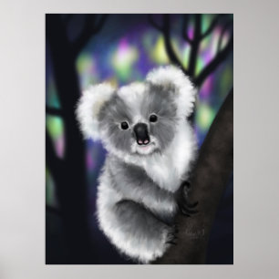 Der Dreamy Koala in einem verzauberten Wald Poster