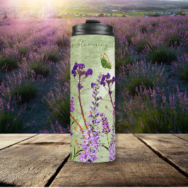 Der Dreamy Lavender blüht auf weich grüner Inspira Thermosbecher