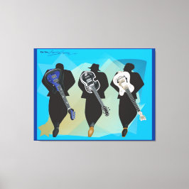 Der dreistöckige Canvas Print-Blue-Hintergrund Leinwanddruck