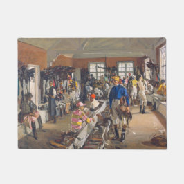 Der Dressing-Room von Jockeys in der Ascot-Rennbah Fußmatte