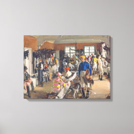 Der Dressing-Room von Jockeys in der Ascot-Rennbah Leinwanddruck