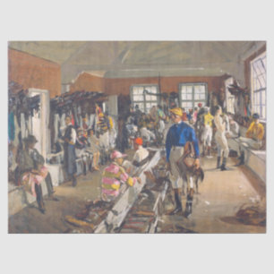 Der Dressing-Room von Jockeys in der Ascot-Rennbah Seidenpapier