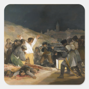Der Dritte Mai 1808 von Francisco Goya Quadratischer Aufkleber