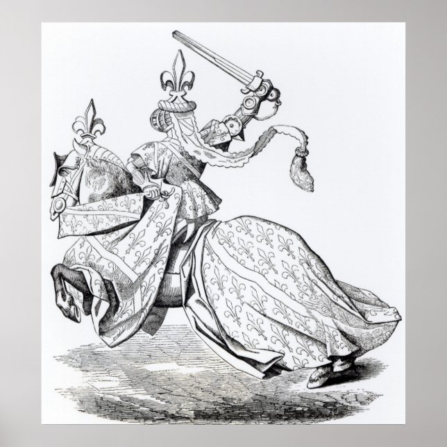 Der Duc de Bourbon bewaffnet für das Turnier Poster (Vorne)