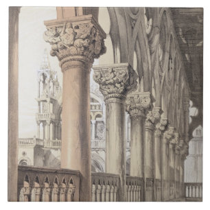 Der Ducal Palast, Renaissance-Hauptstädte des Logg Fliese