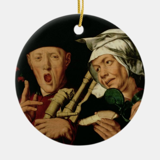 Der Dudelsackspieler Keramikornament (Vorne)