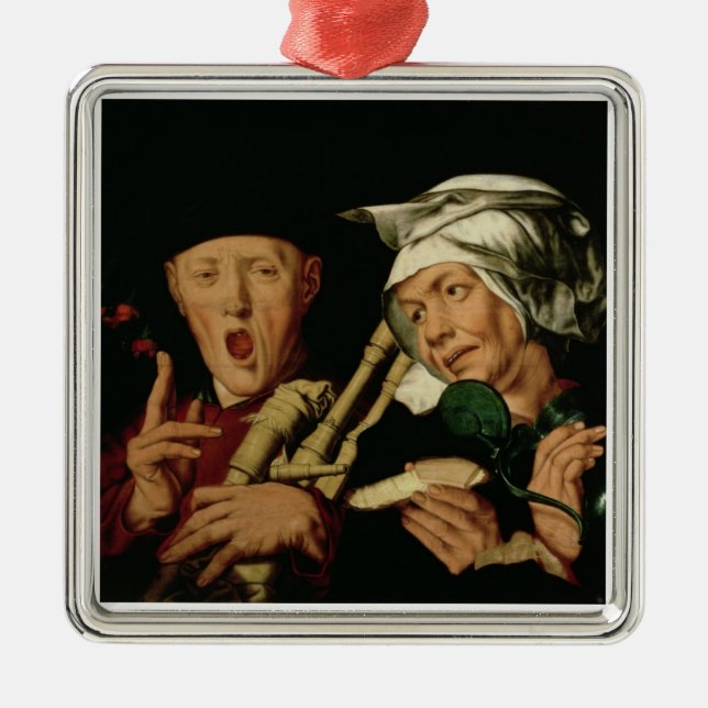 Der Dudelsackspieler Silbernes Ornament (Vorne)