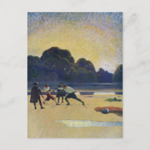 Der Duell am Strand Postkarte