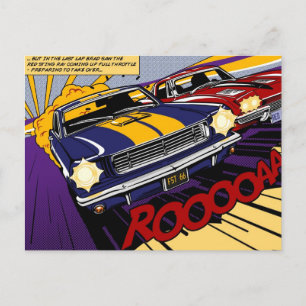 Der Duell: Mustang vs. Corvette Postkarte