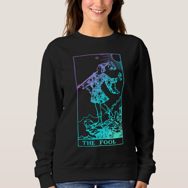 Der dumme Tarot-Kartenreiter wiss witchy Sweatshirt (Vorderseite)