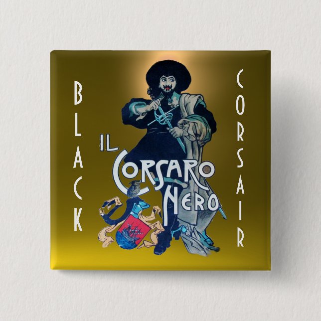 Der dunkelgelbe Edelstein der SCHWARZEN CORSAIR Button (Vorderseite)