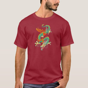 Der dunkle T - Shirt des chinesischen Drachen