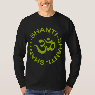 Der dunkle T - Shirt Männer OM Shanti Shanti