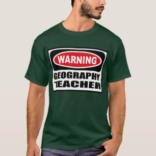 Der dunkle T - Shirt warnender GEOGRAFIE-LEHRER