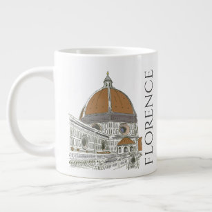Der Duomo Florenz Italien Pen und Tinte Illustrati Jumbo-Tasse