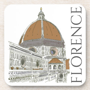 Der Duomo Kathedrale Florenz Italien Pen und Tinte Getränkeuntersetzer