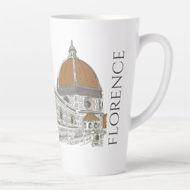 Der Duomo Kathedrale Florenz Italien Pen und Tinte Milchtasse (Rechts)