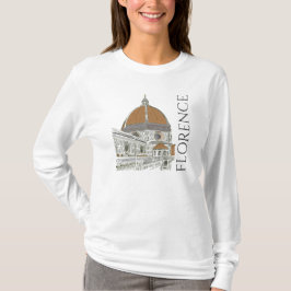 Der Duomo Kathedrale Florenz Italien Pen und Tinte T-Shirt