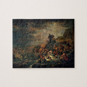 Der Durchgang des roten Meeres (Öl auf Leinwand) Puzzle