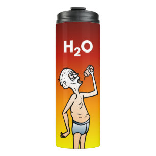 Der durstige Mann Thermobecher Thermosbecher