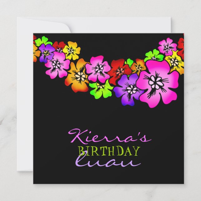 der Duschen-311-Flower Schwarzes Leu-der Einladung (Vorderseite)