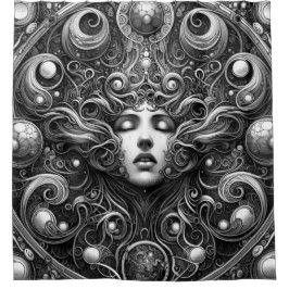 Der Duschvorhang aus schwarzem Album