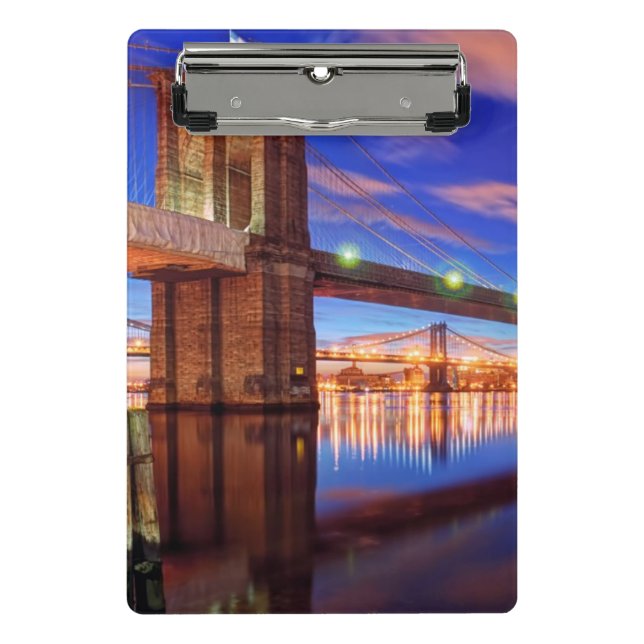 Der East River, Brooklyn-Brücke, Manhattan Mini Klemmbrett (Vorderseite)