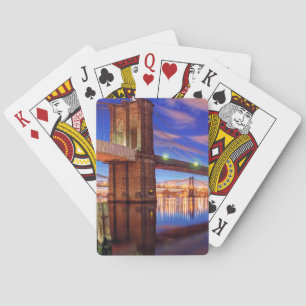 Der East River, Brooklyn-Brücke, Manhattan Spielkarten