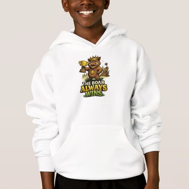 Der Eber gewinnt immer Hoodie (Vorderseite)