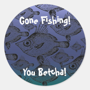 Der Eberfisch: Gone Fishing - Aufkleber