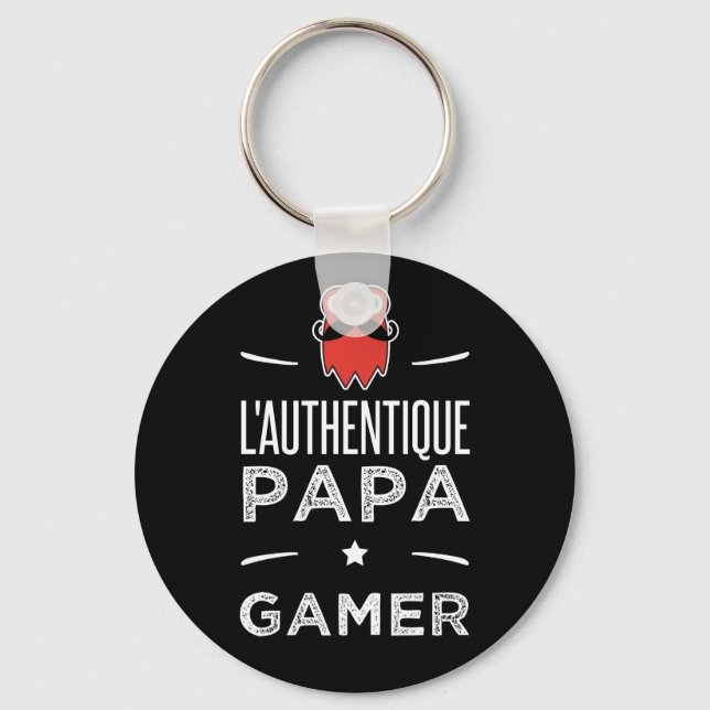 Der echte Papa Gamer Schlüsselanhänger (Vorderseite)