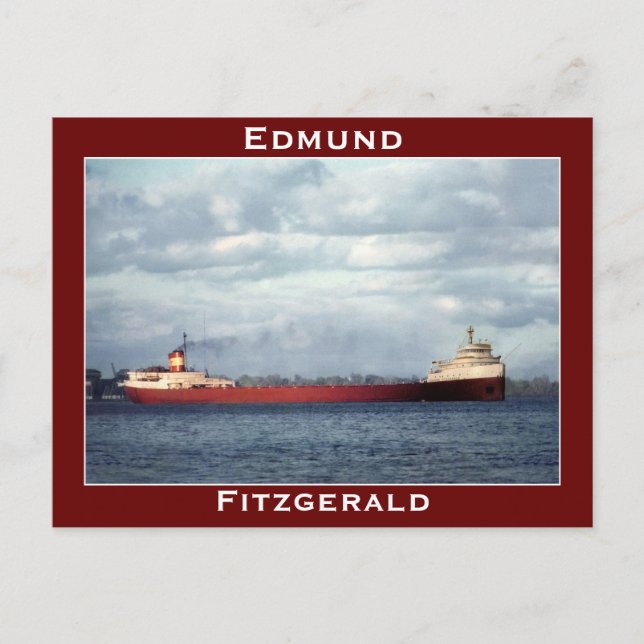 Der Edmund Fitzgerald am St. Clair River Postkarte (Vorderseite)