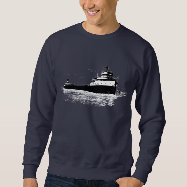 Der Edmund Fitzgerald am St. Clair River Sweatshirt (Vorderseite)