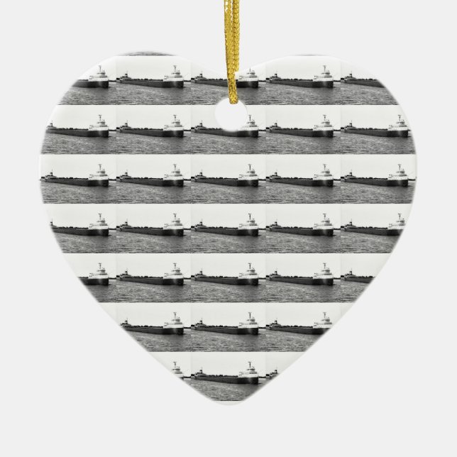 Der Edmund Fitzgerald auf dem Fluss St. Clair Keramikornament (Vorne)