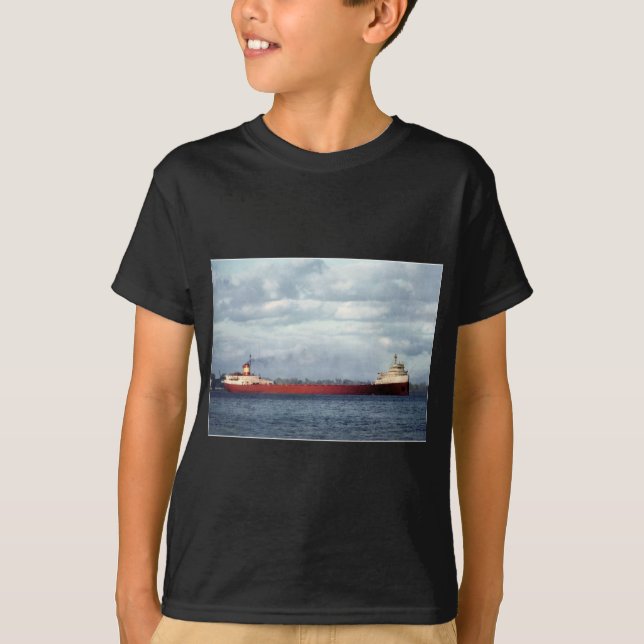 Der Edmund Fitzgerald auf dem Fluss St. Clair T-Shirt (Vorderseite)